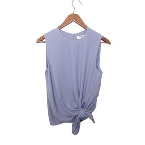 BABATON Aritzia Hopkins Top Sleeveless Asymmetric Tie Sz Small Lilac Purple